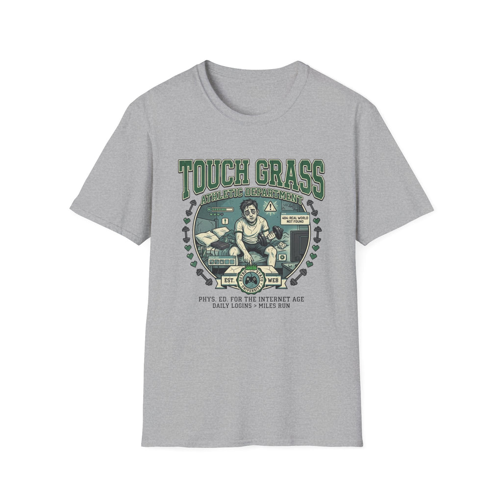 'Touch Grass Athletic Department' Vintage Gamer Tee