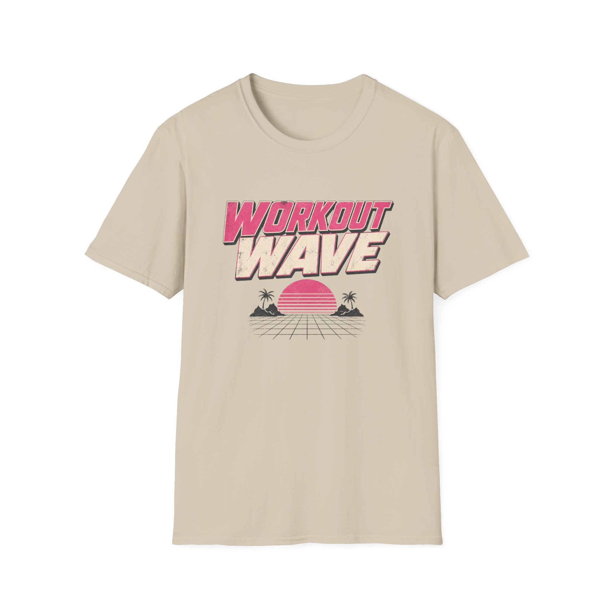 Workout Wave T-Shirt - Retro 80s Vaporwave Fitness Tee