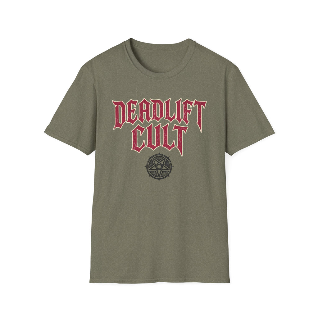 Deadlift Cult T-Shirt - Heavy Lifting Gym Tee with Gothic Logo