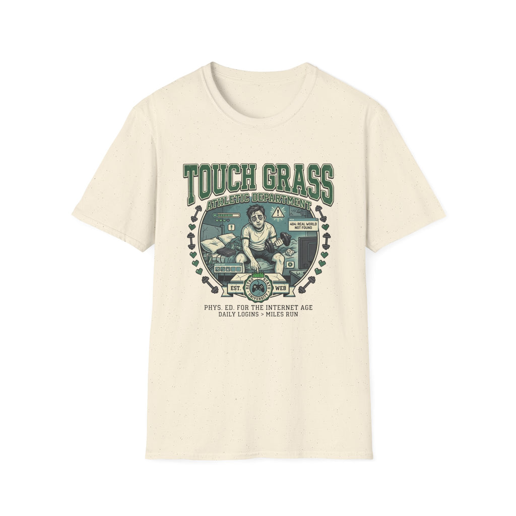 'Touch Grass Athletic Department' Vintage Gamer Tee