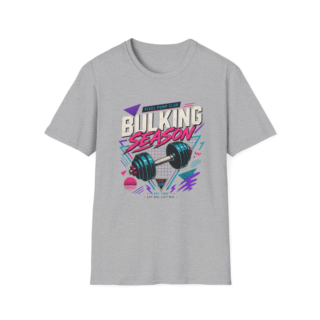 Bulking Season T-Shirt - Retro Gym Dumbbell Workout Tee
