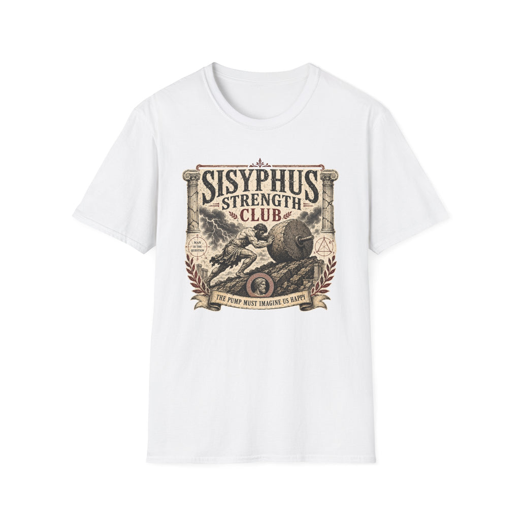 Sisyphus Strength Club T-Shirt - Mythology Gym Motivation Tee
