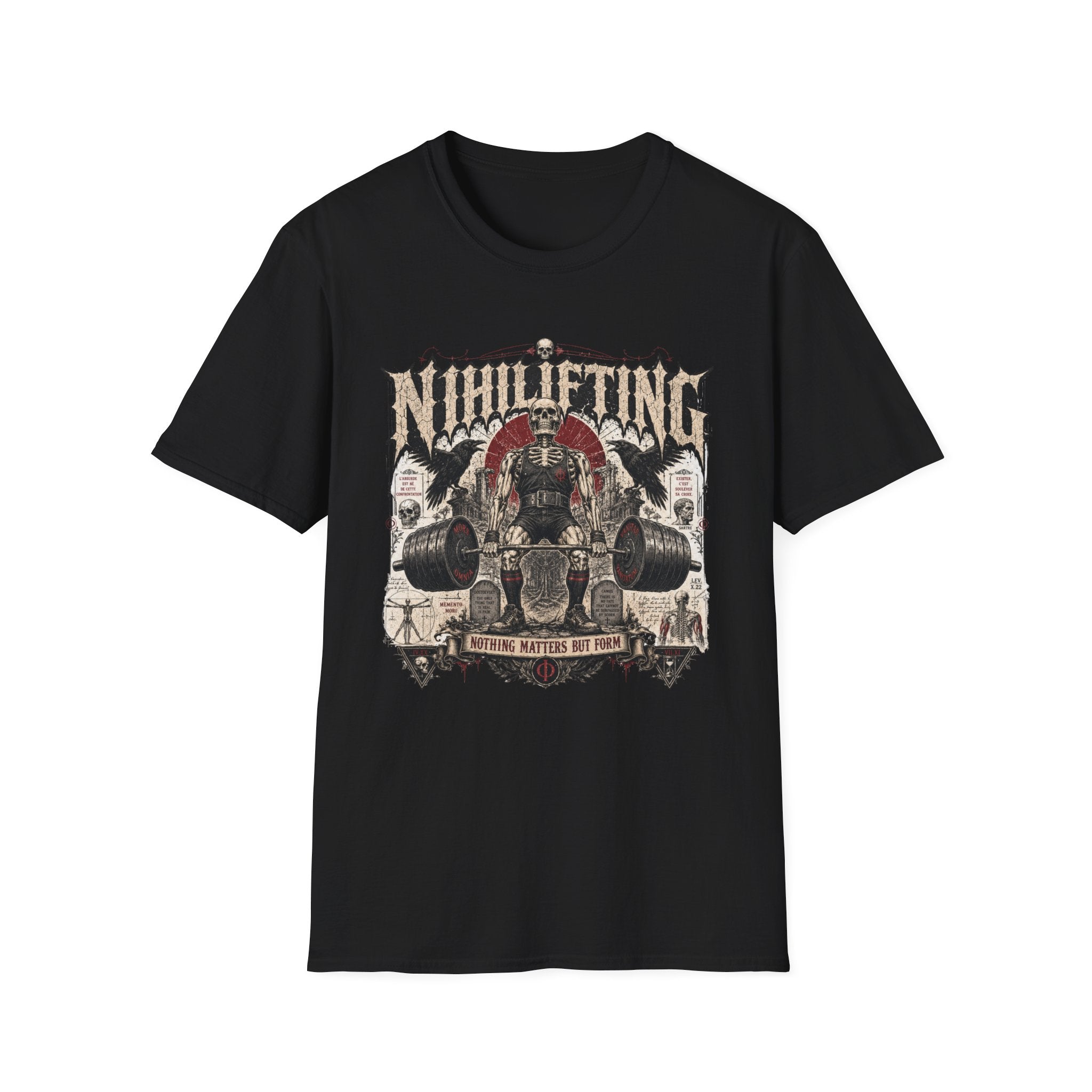 Nihilifting Skull & Barbell T-Shirt