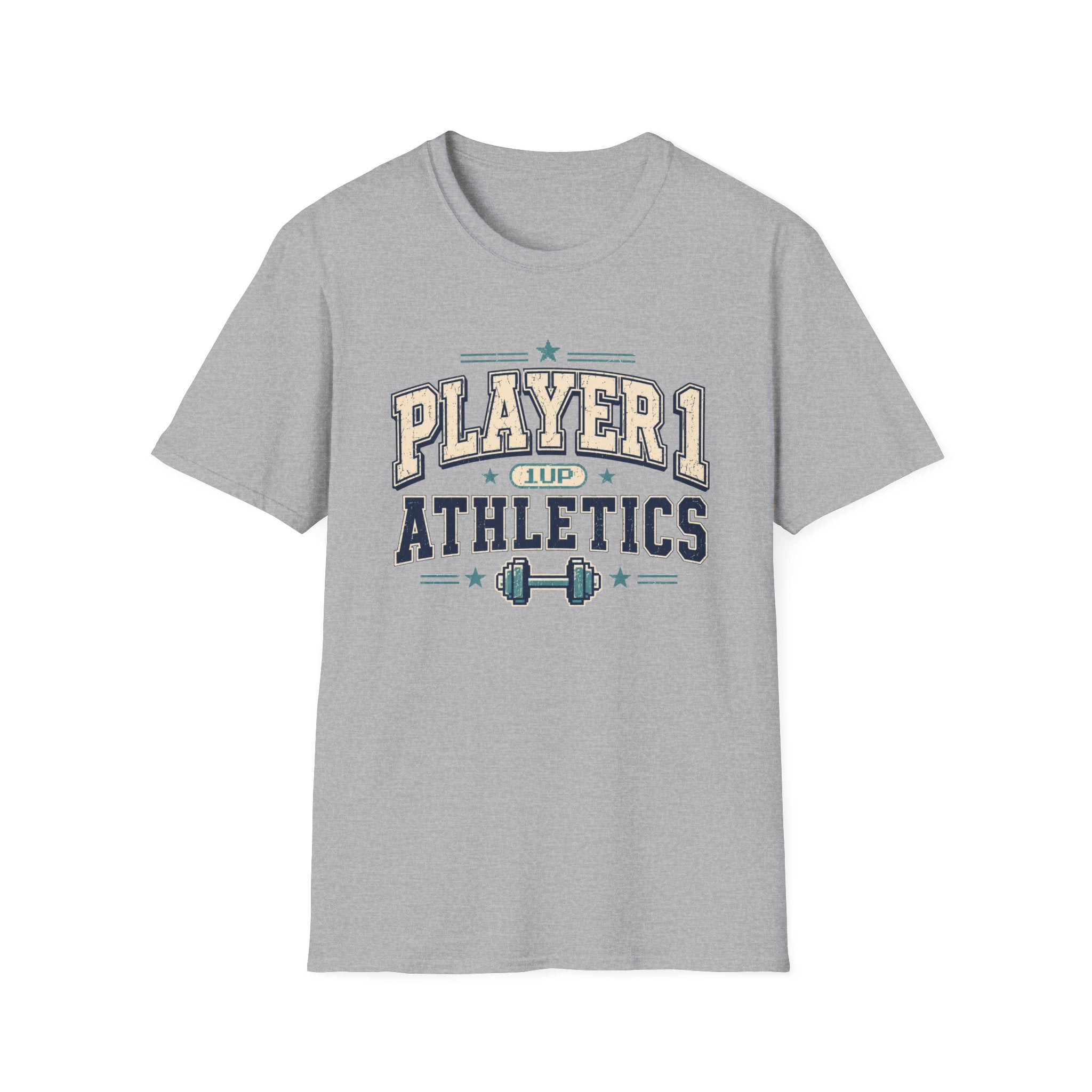 Player 1 Athletics T-Shirt - Vintage Gamer Fitness Tee