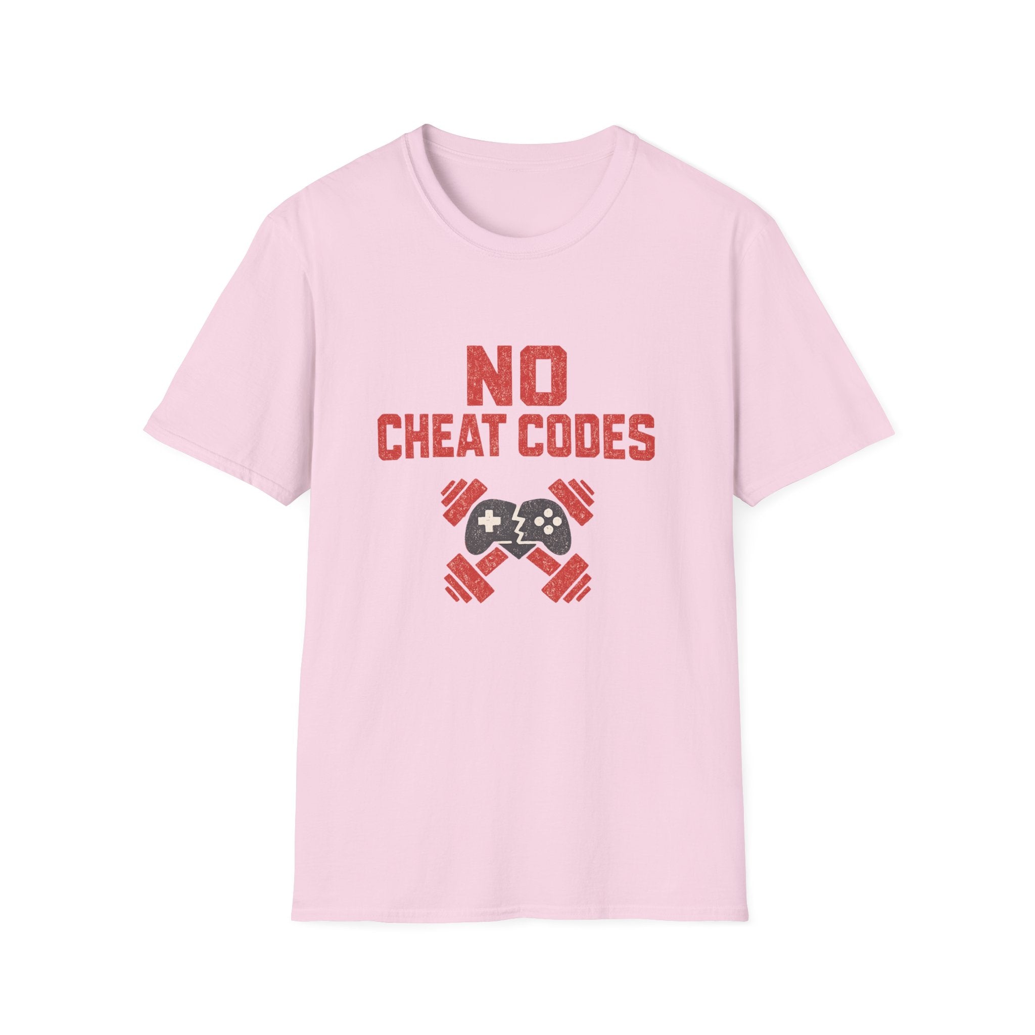 No Cheat Codes T-Shirt - Gamer & Fitness Mashup Tee
