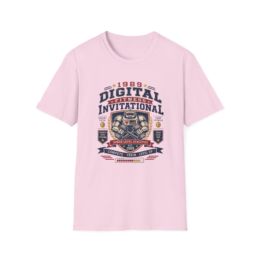 Digital Fitness Invitational T-Shirt - 1989 Retro Gamer Workout Tee