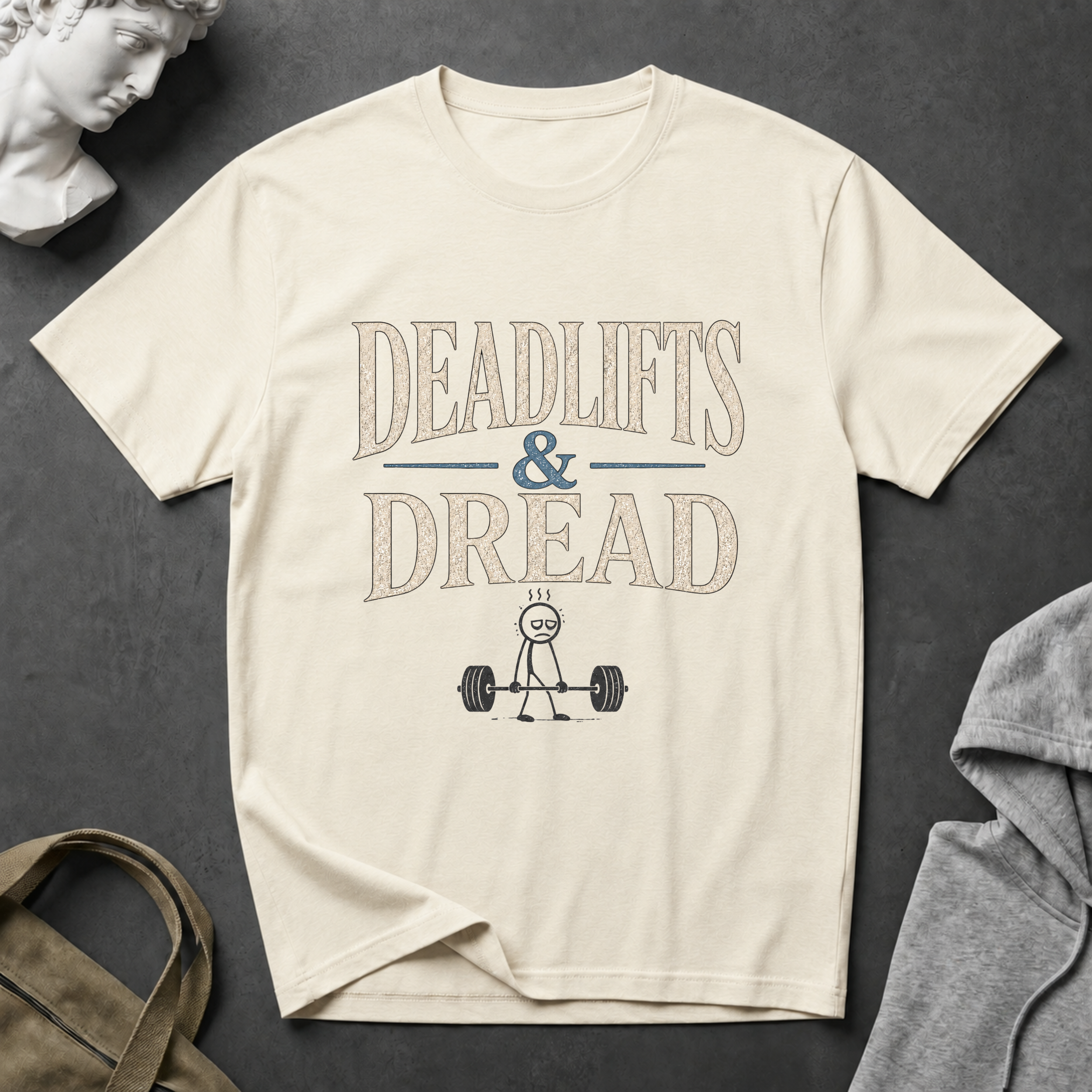 Deadlifts & Dread Weightlifting T-Shirt - Funny Gym Workout Tee