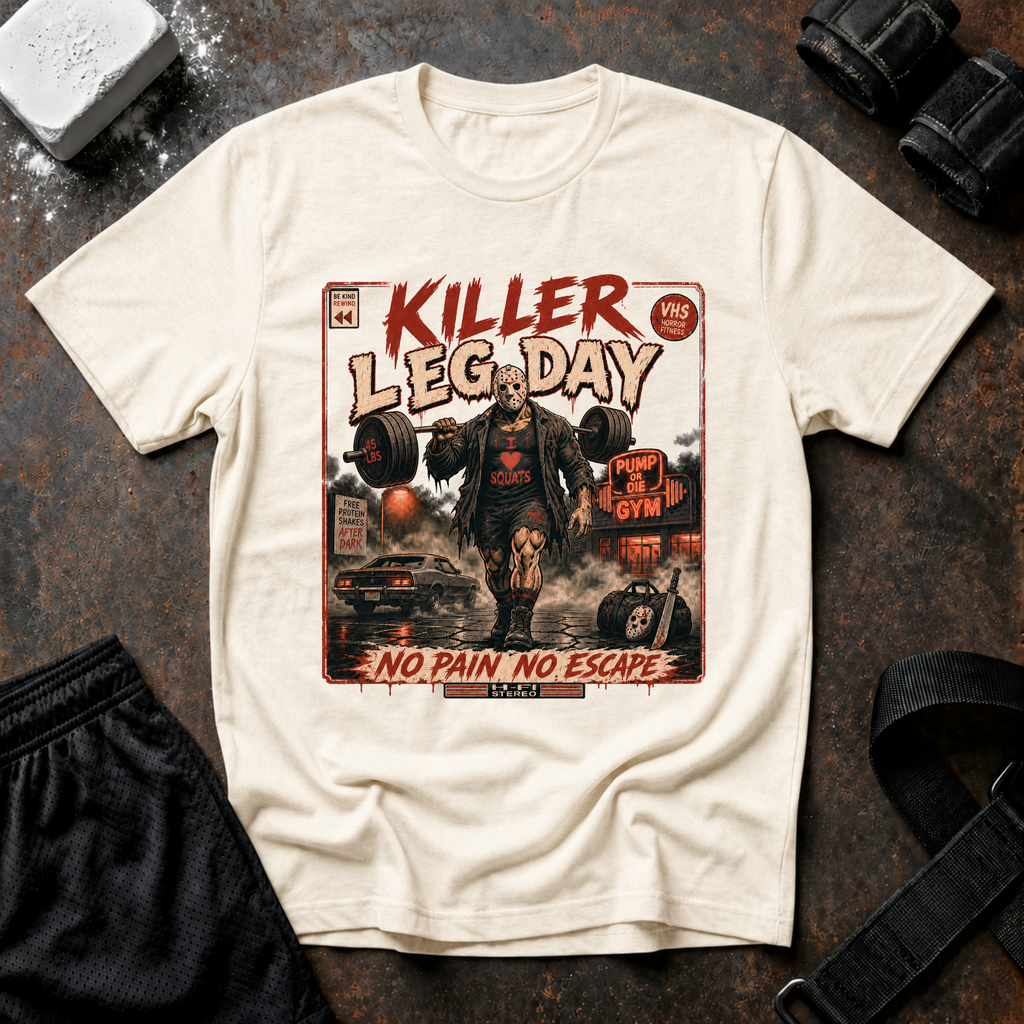 Killer Leg Day T-Shirt  "No Pain, No Escape" Gym Workout Tee