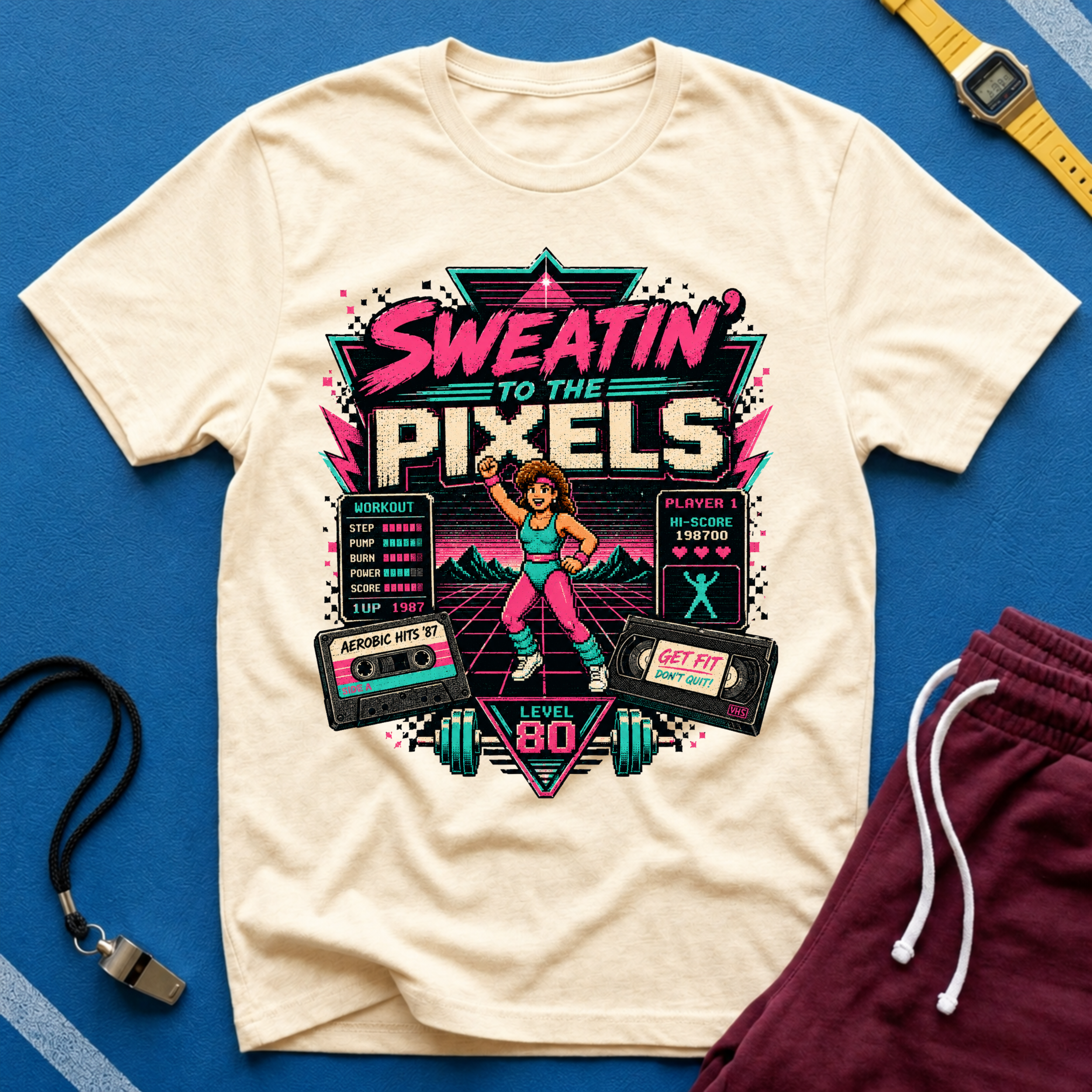 Sweatin' to the Pixels T-Shirt