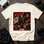 Killer Leg Day T-Shirt - Retro Horror Gym Tee ("Killer Leg Day")