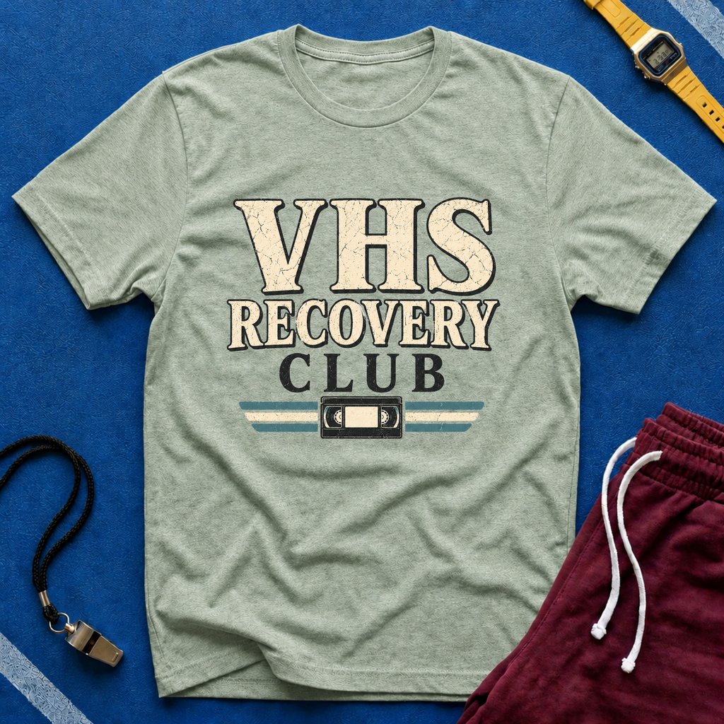 VHS Recovery Club T‑Shirt - Retro VHS Tape Nostalgia Tee