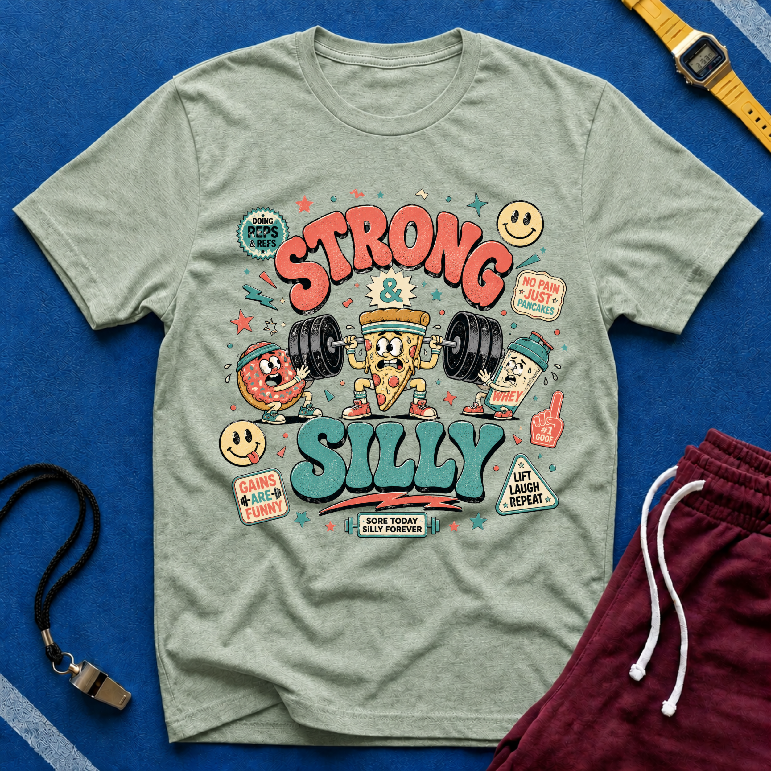 Strong & Silly T-Shirt - Cute Retro Cartoon Tee