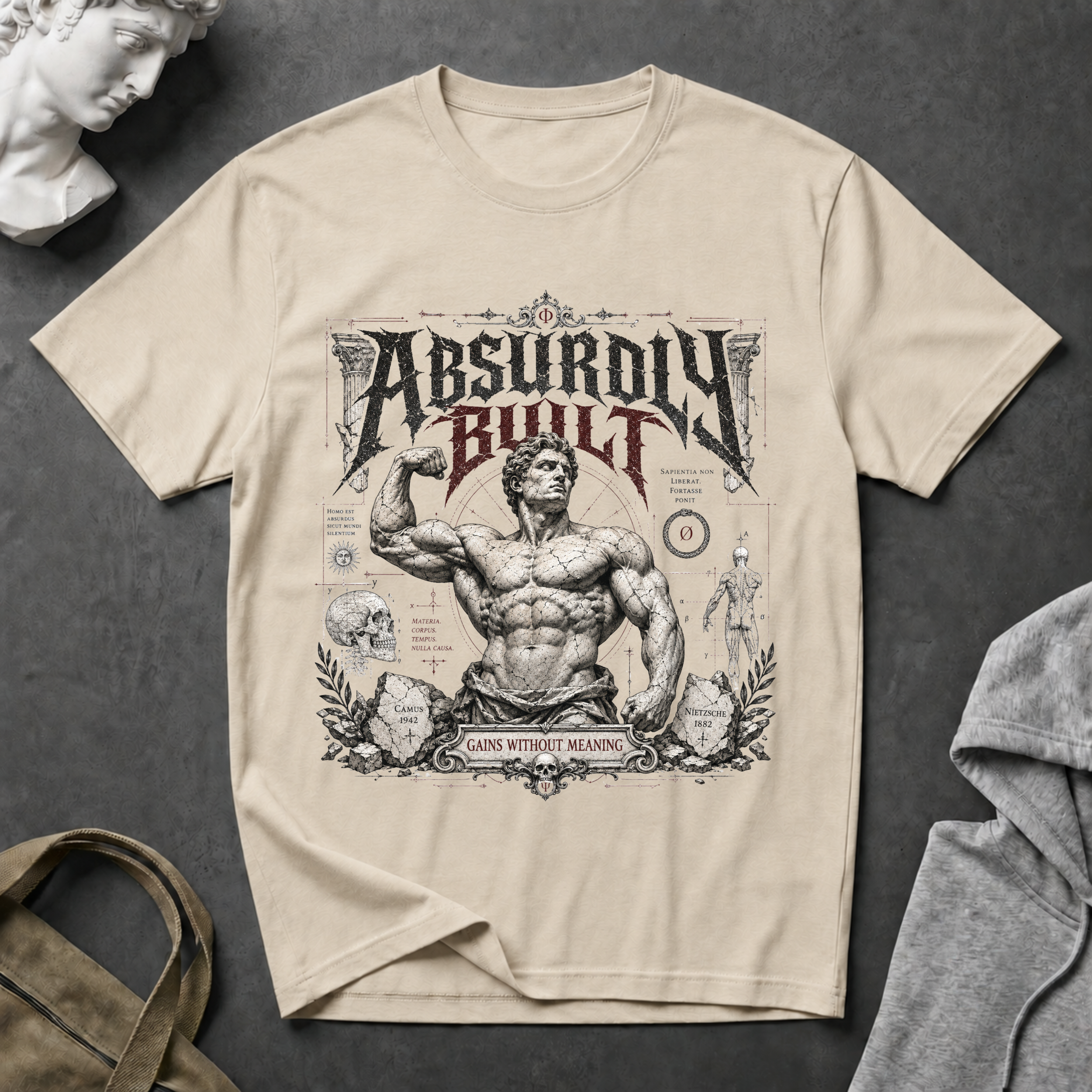 Absurdly Built Muscle Vintage Graphic T-Shirt