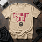 Deadlift Cult T-Shirt - Heavy Lifting Gym Tee with Gothic Logo