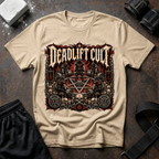 Deadlift Cult T-Shirt - Heavy Metal Gym Tee for Weightlifting Fans