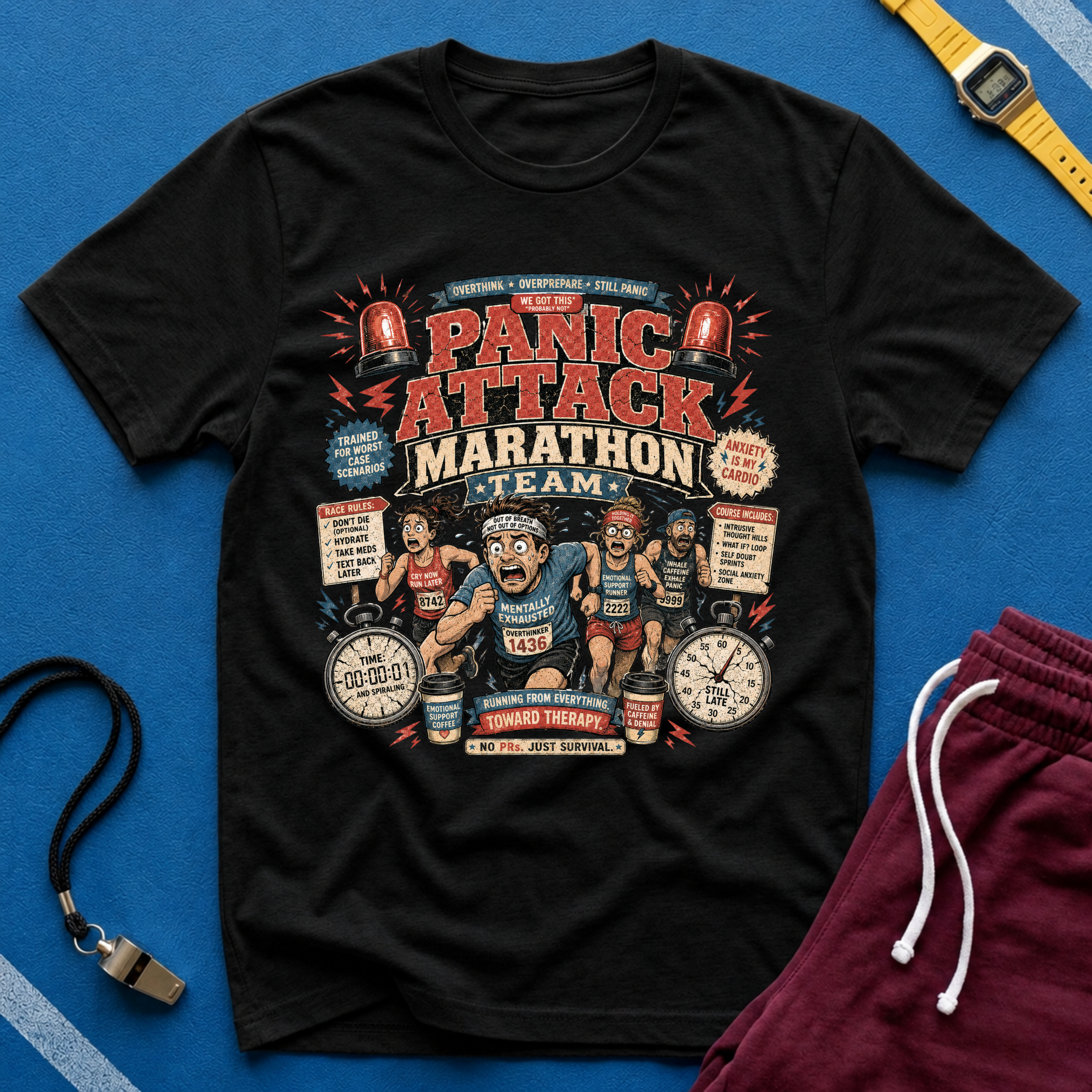 Panic Attack Marathon Team T-Shirt
