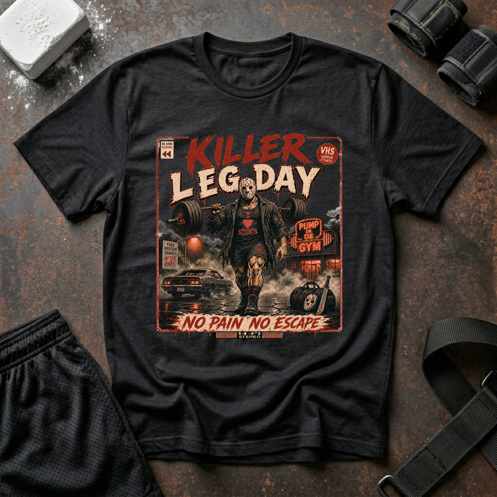 Killer Leg Day T-Shirt  "No Pain, No Escape" Gym Workout Tee