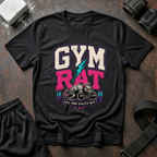 Gym Rat T‑Shirt - Retro Lightning Fitness Tee for Gym Lovers