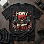 Heavy Reps Heavy Metal T-Shirt - Weightlifting Gym Tee