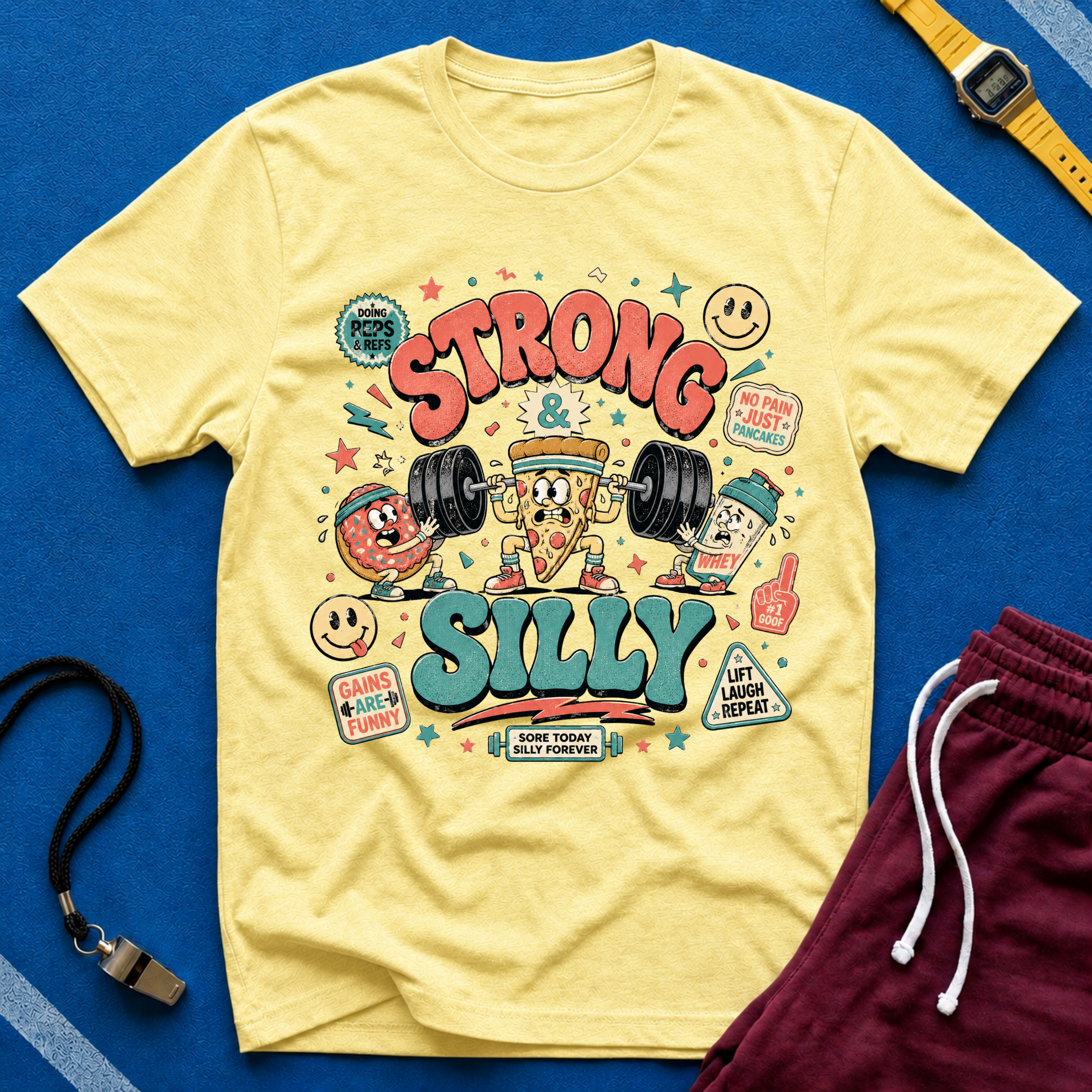 Strong & Silly T-Shirt - Cute Retro Cartoon Tee