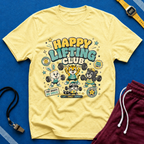 Happy Lifting Club T-Shirt- Cute Gym Animal Weightlifting Tee