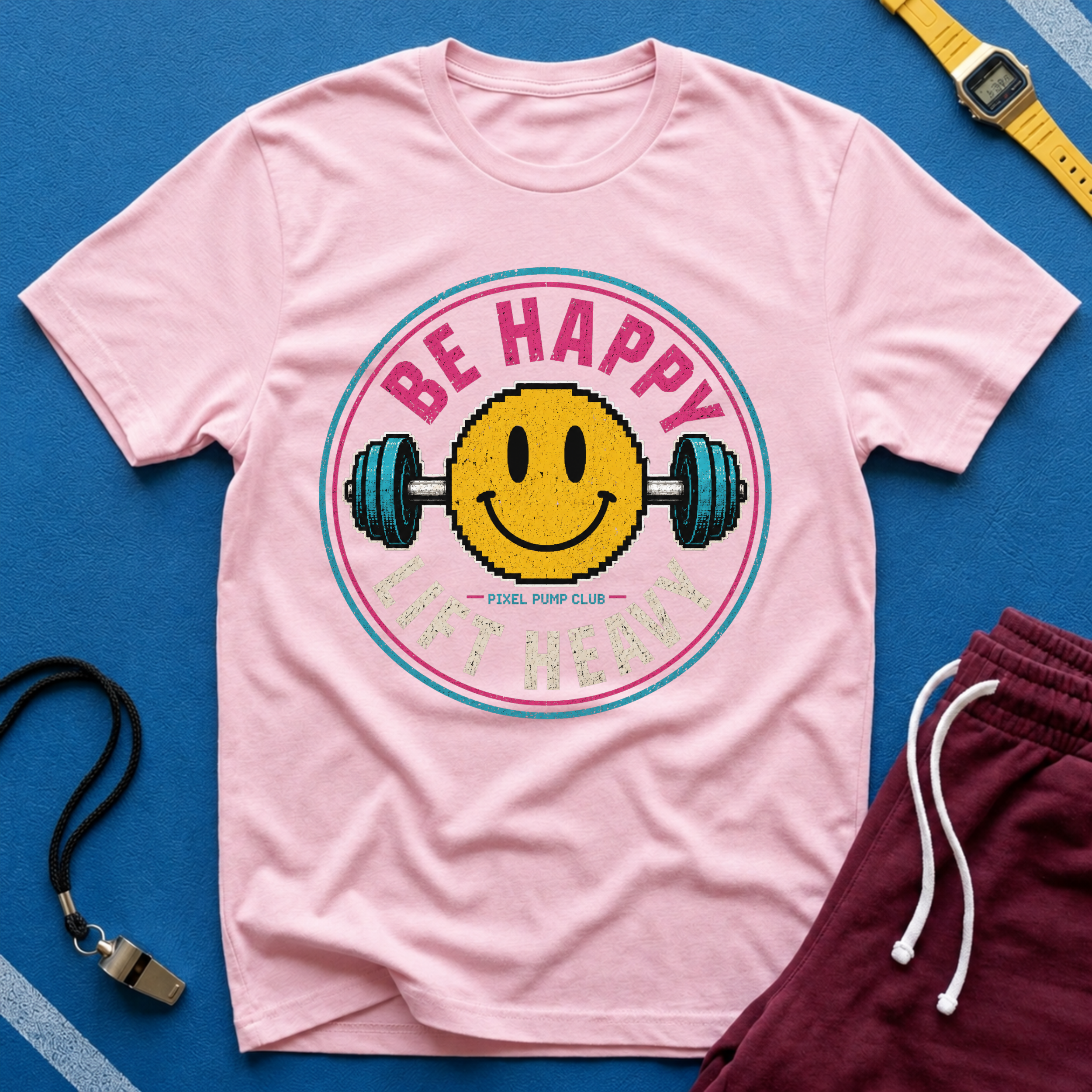 Be Happy Lift Heavy T‑Shirt