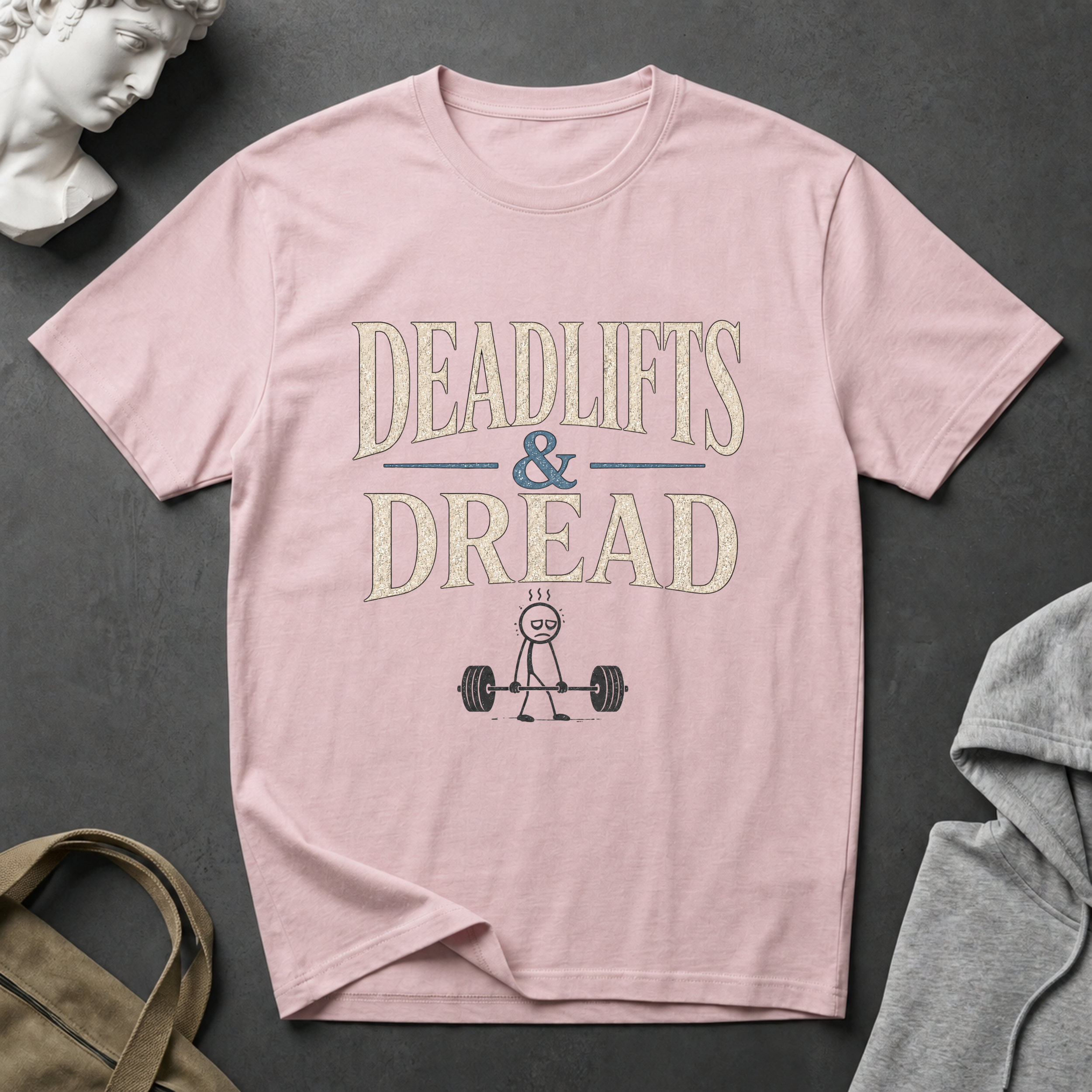 Deadlifts & Dread Weightlifting T-Shirt - Funny Gym Workout Tee