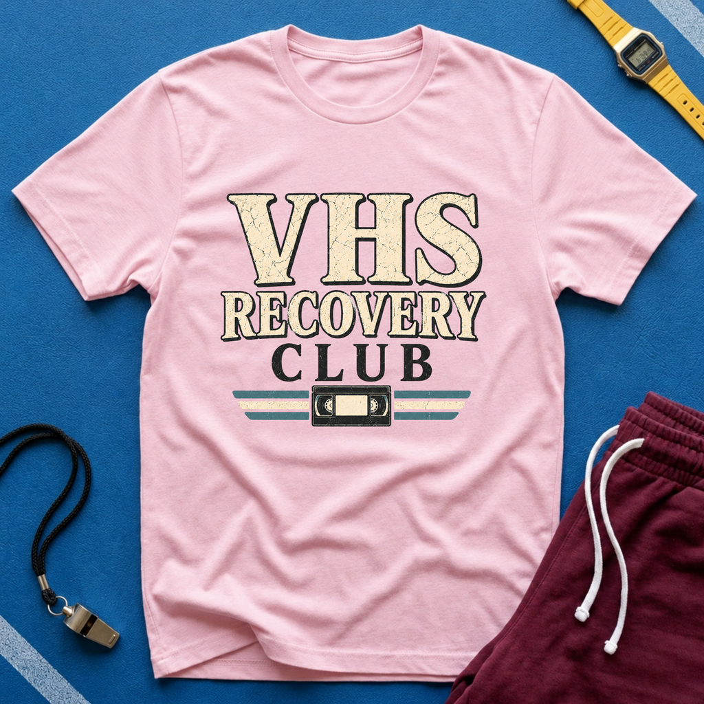 VHS Recovery Club T‑Shirt - Retro VHS Tape Nostalgia Tee