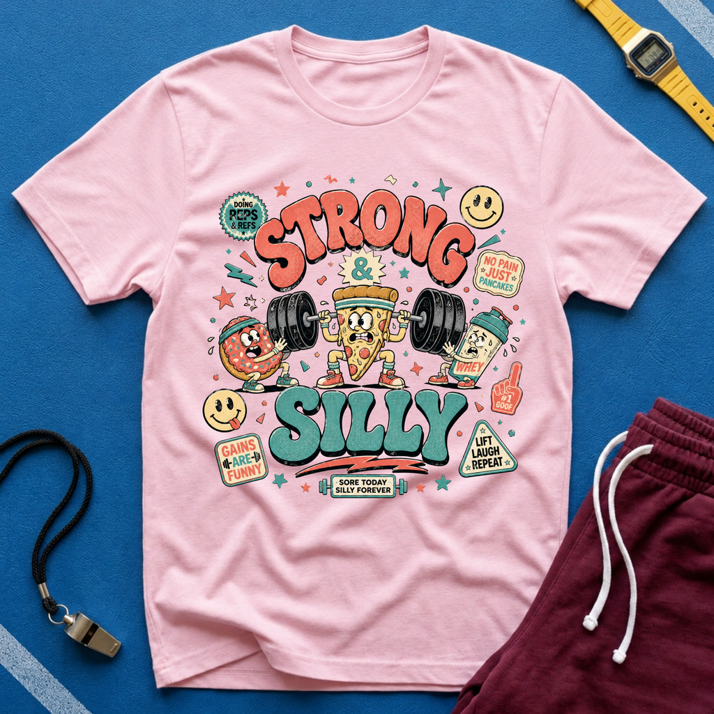 Strong & Silly T-Shirt - Cute Retro Cartoon Tee