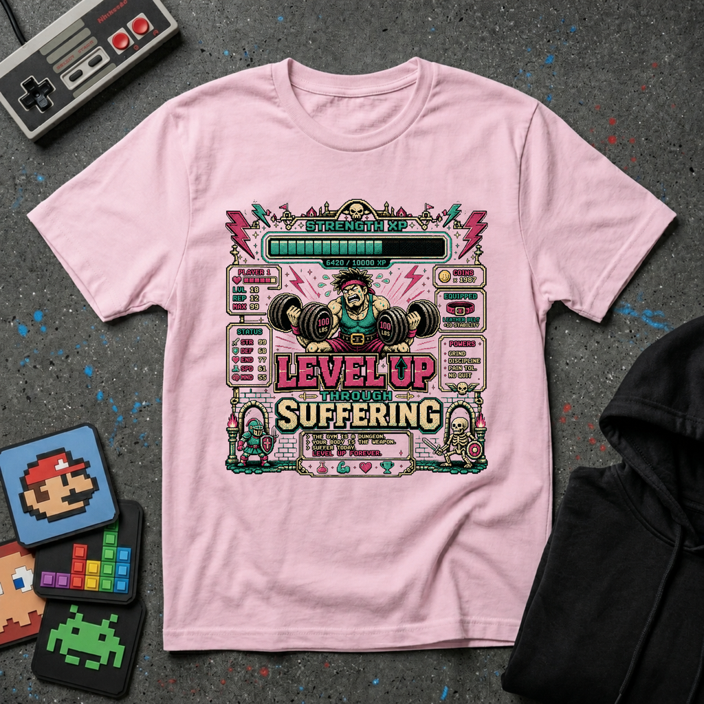 Level Up Suffering Gym T-Shirt
