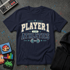 Player 1 Athletics T-Shirt - Vintage Gamer Fitness Tee