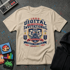 Digital Fitness Invitational T-Shirt - 1989 Retro Gamer Workout Tee