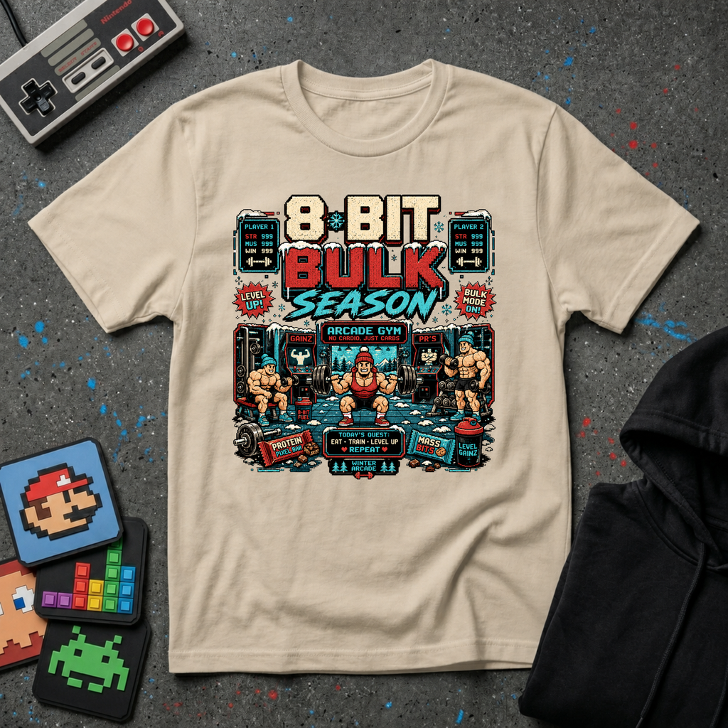 8-Bit Bulk Season T-Shirt - Retro Arcade Gym Gamer Tee