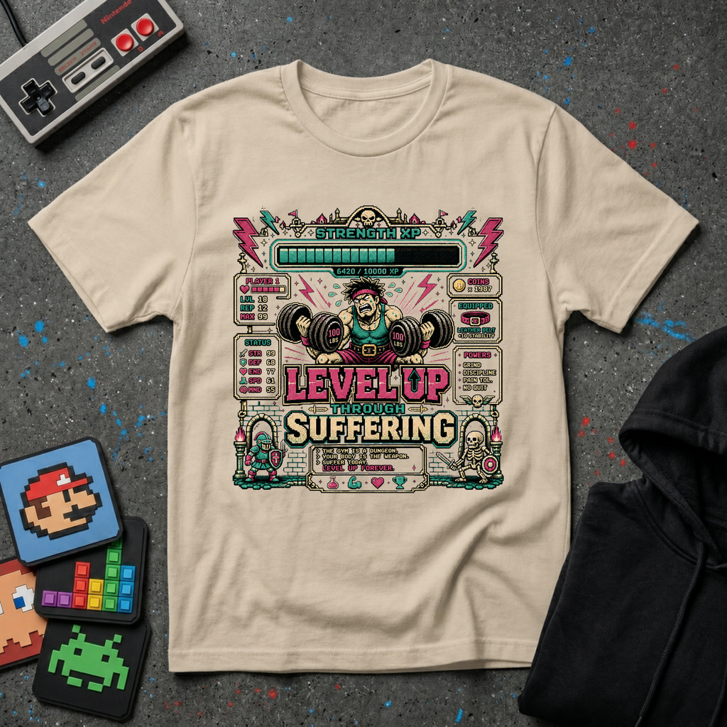 Level Up Suffering Gym T-Shirt