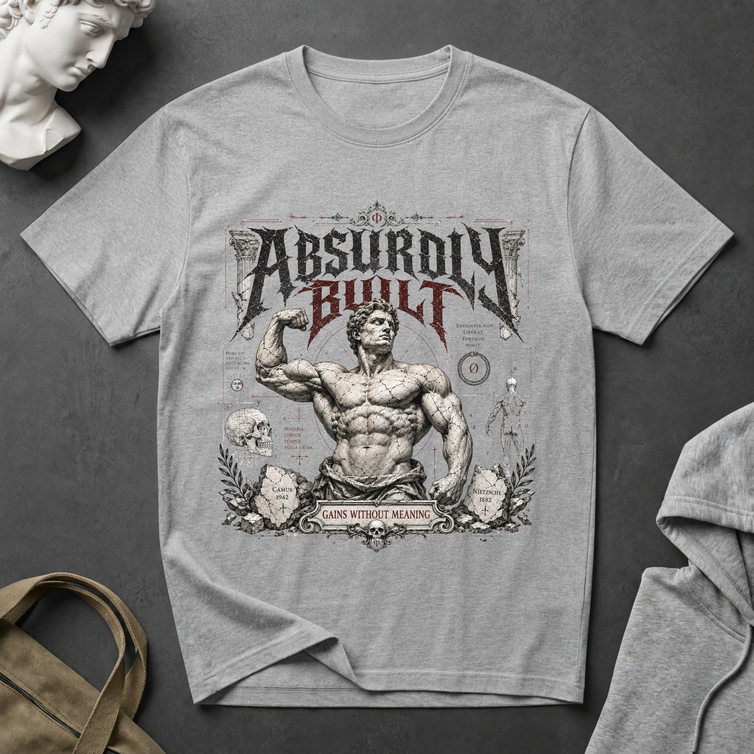 Absurdly Built Muscle Vintage Graphic T-Shirt