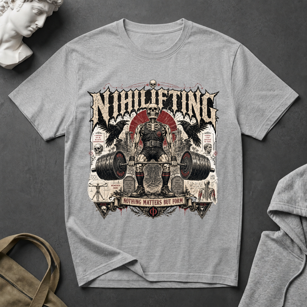 Nihilifting Skull & Barbell T-Shirt