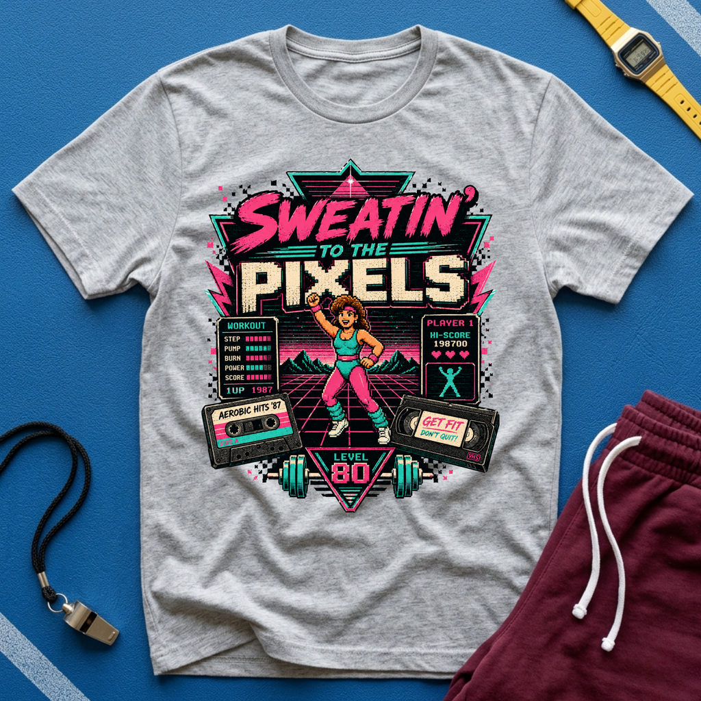 Sweatin' to the Pixels T-Shirt