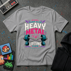 Heavy Metal Lifting Club T-Shirt - Pixel Pump Club Gym Tee