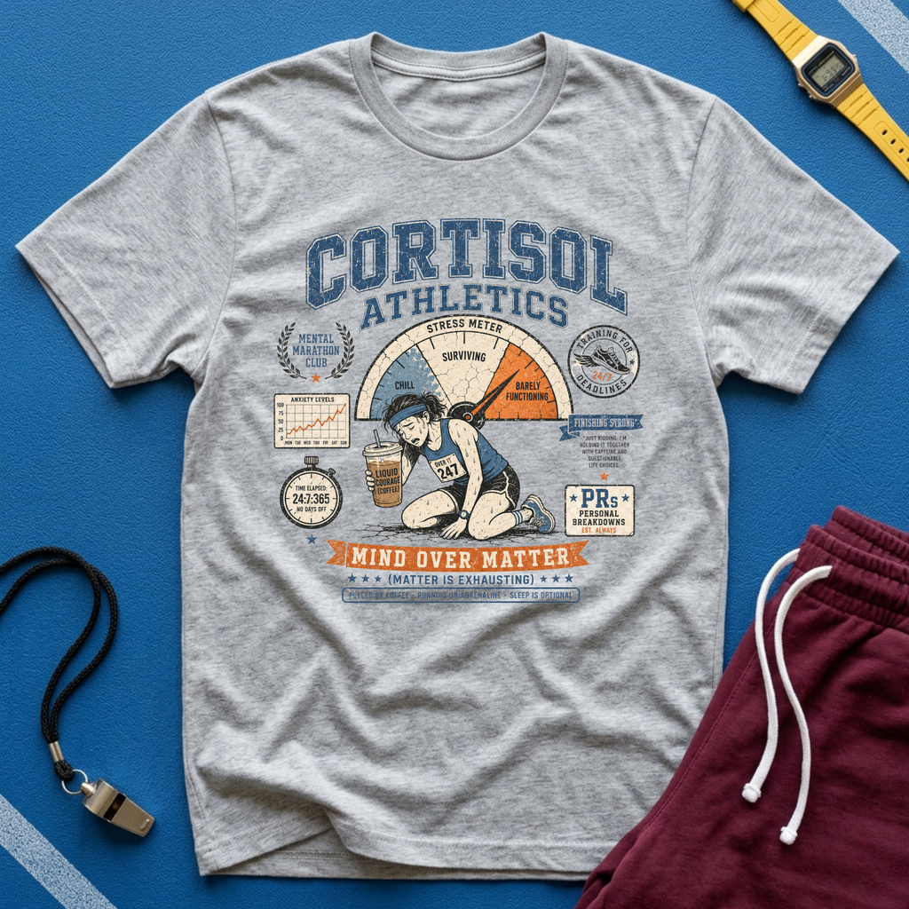 'Cortisol Over Matter' Stress & Fitness Graphic Tee