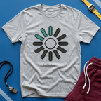 Loading Sun Pixel Tee - "buffering..." Retro Tech Graphic T-Shirt