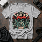 Haunted Pump Club T-Shirt - Vintage Halloween Horror Gym Tee
