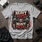 Heavy Reps Heavy Metal T-Shirt - Weightlifting Gym Tee