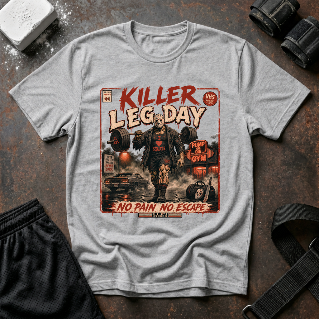 Killer Leg Day T-Shirt  "No Pain, No Escape" Gym Workout Tee