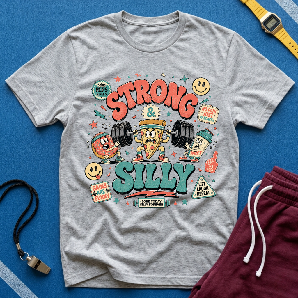 Strong & Silly T-Shirt - Cute Retro Cartoon Tee