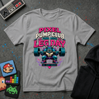 Leg Day T‑Shirt - "Pixel Pump Club Final Boss" Gamer Gym Tee