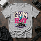 Gym Rat T‑Shirt - Retro Lightning Fitness Tee for Gym Lovers