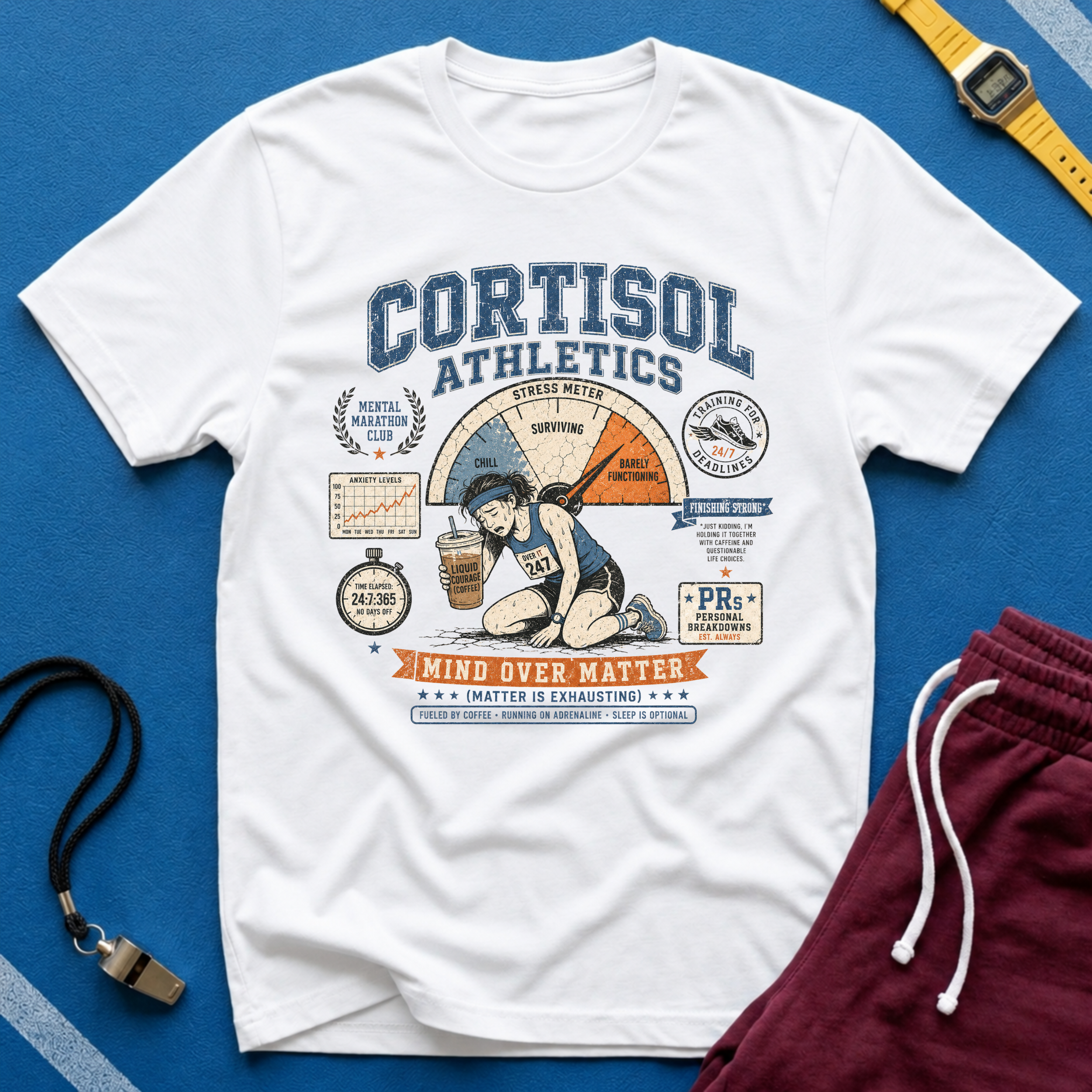 'Cortisol Over Matter' Stress & Fitness Graphic Tee
