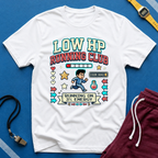 Low HP Running Club T-Shirt - Retro Video Game Gamer Tee