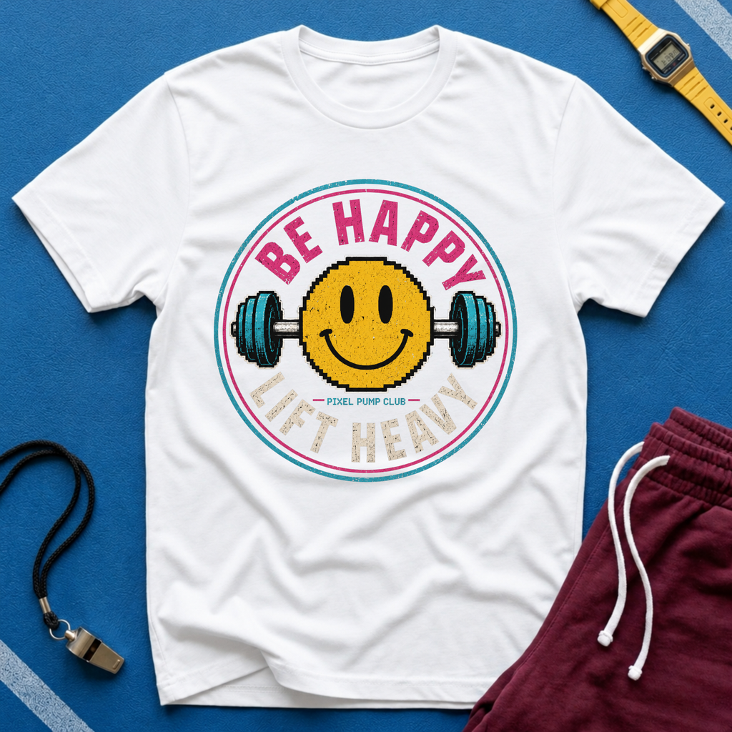 Be Happy Lift Heavy T‑Shirt
