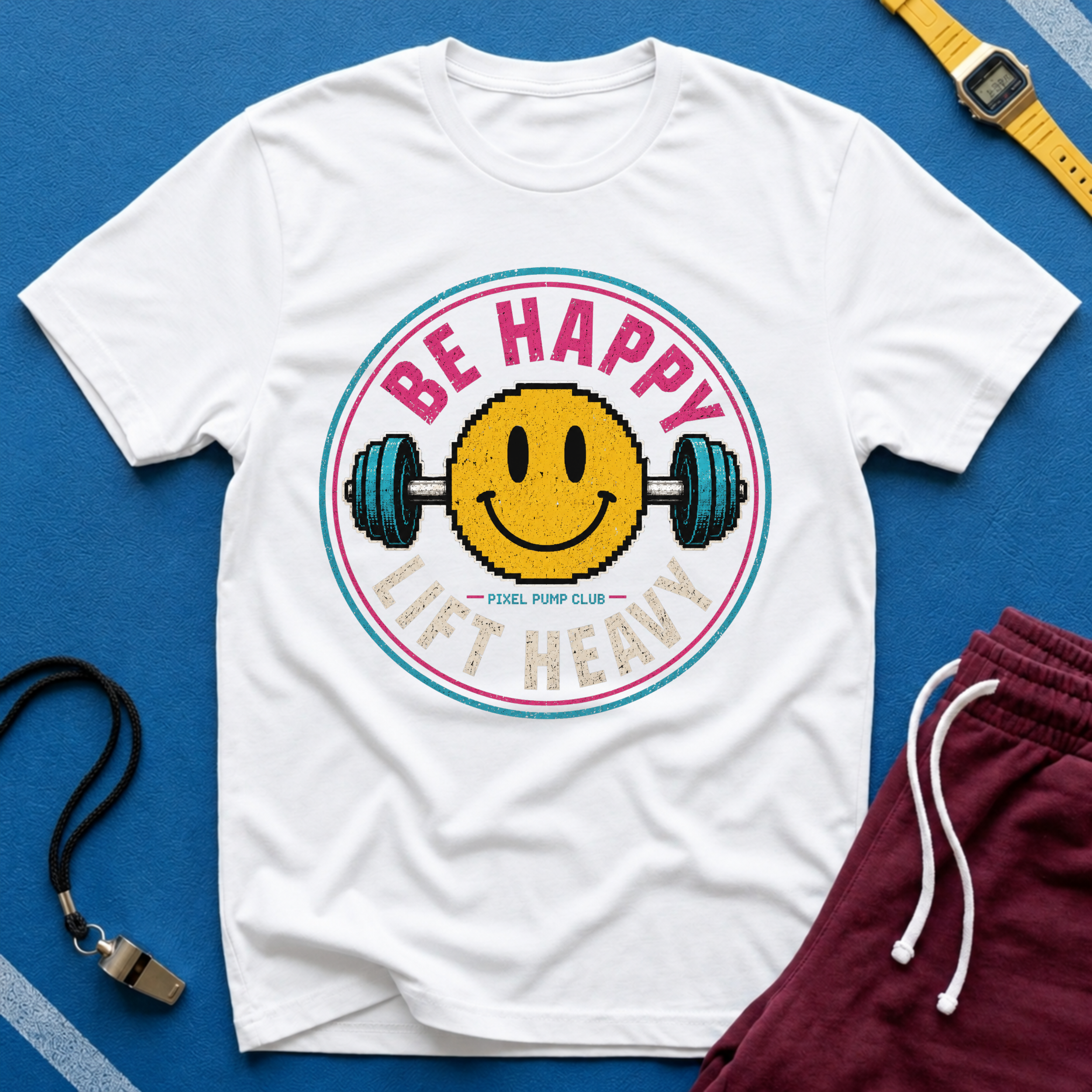Be Happy Lift Heavy T‑Shirt